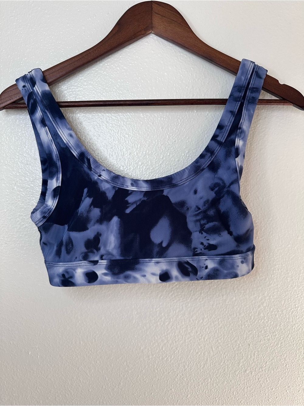 Glyder Dark Blue Ribbed Athletic Bra